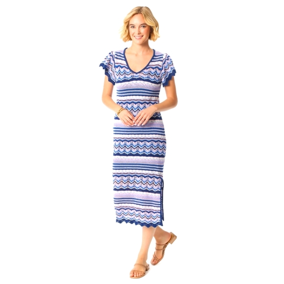 Jessica Simpson Women's Trinity Crochet Maxi Dress w/Slit - **NWT** - Picture 1 of 7